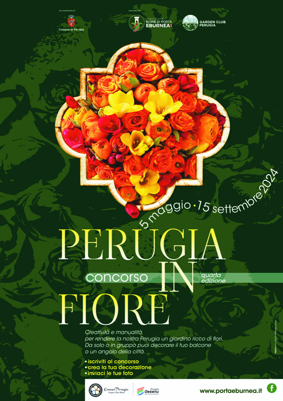 Perugia in fiore 2024 locandina A3