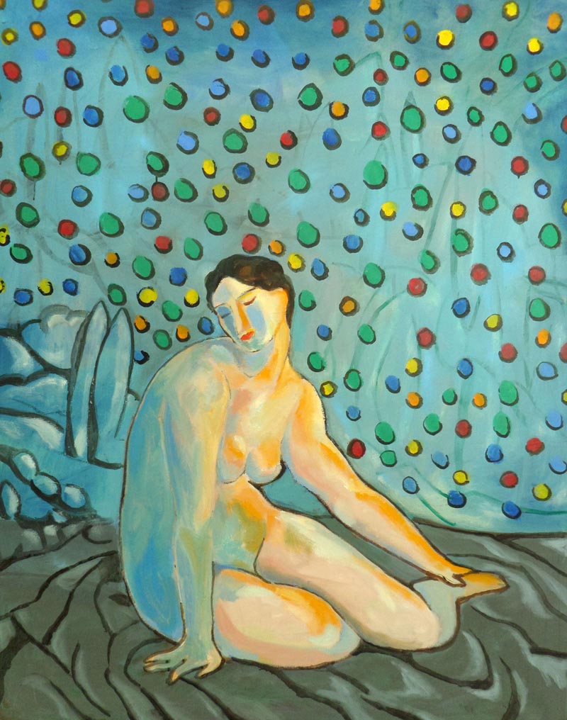 16. CHIA Paesaggio con figura femminile 2013 2014 olio su tela 160x130cm