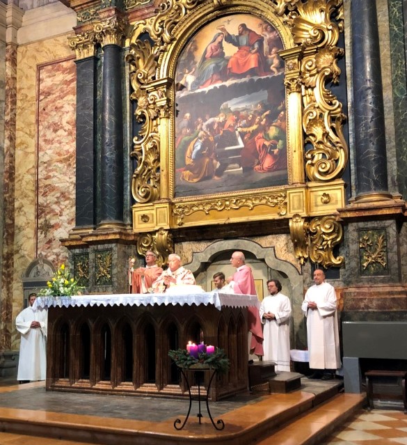 card bassetti presiede celebrazione eucarista nella chiesa di monteluce pg