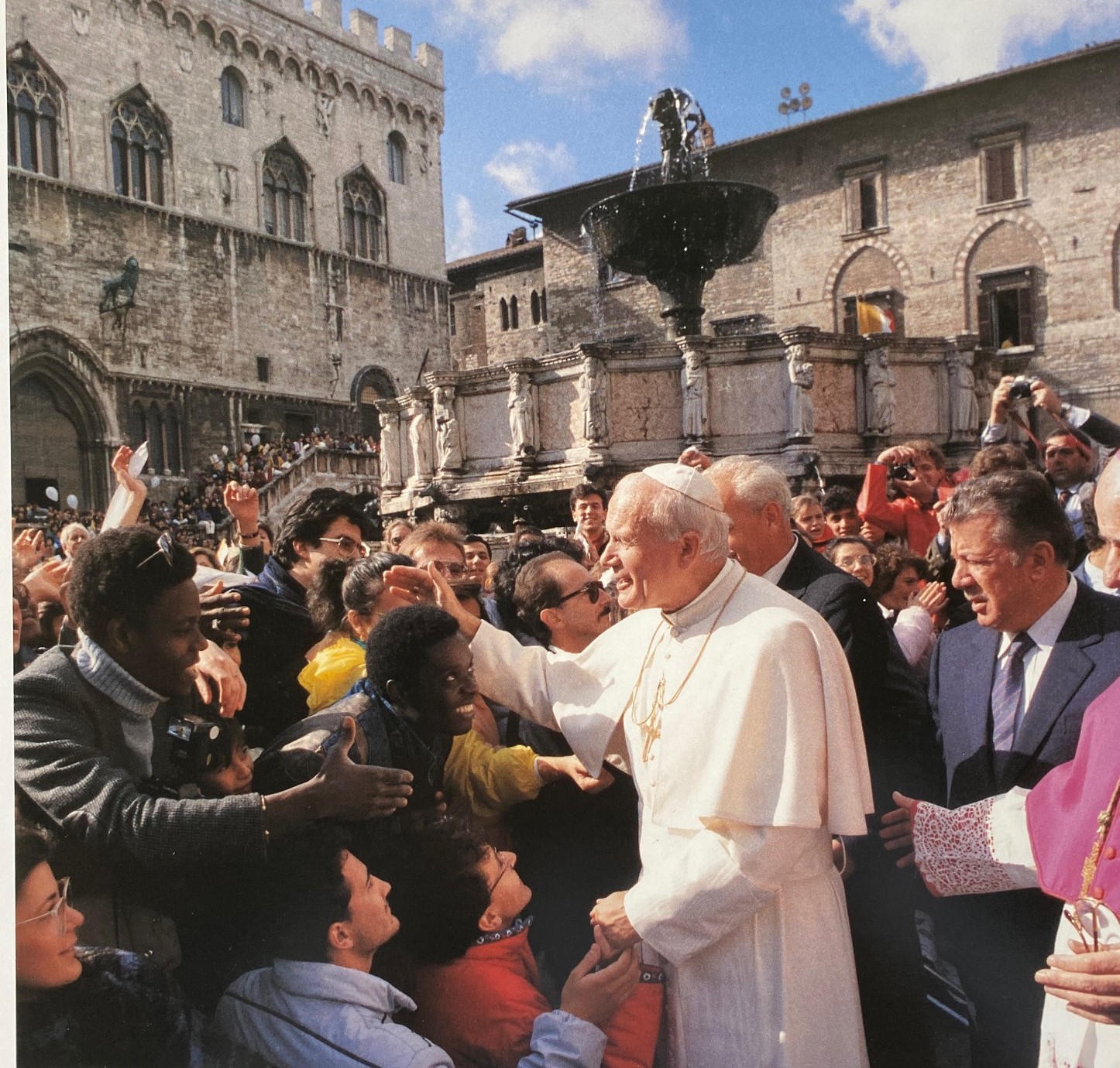 giovanni paolo II in visita a perugia il 26 ott 1986