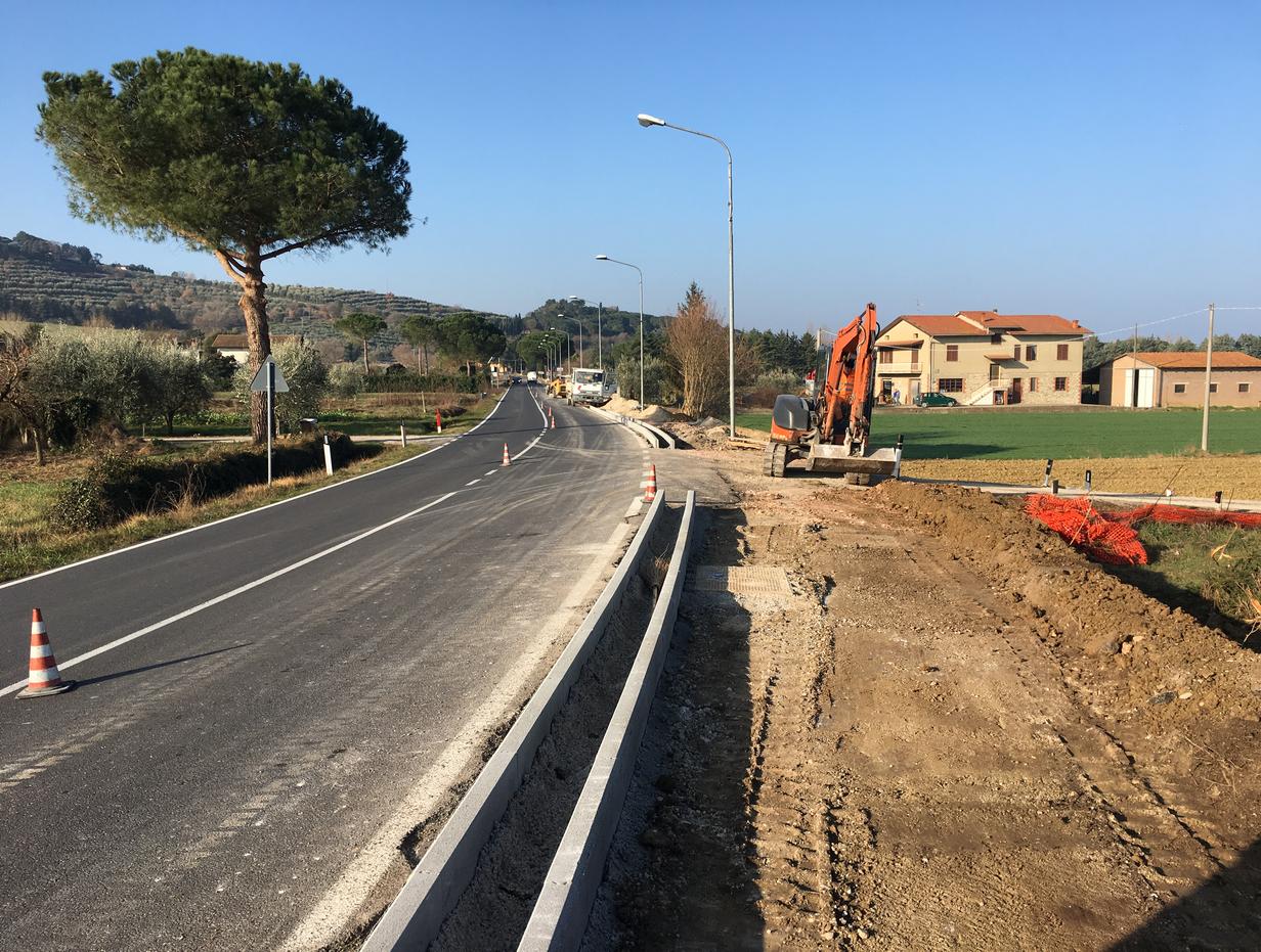 Percorso ciclabile del Trasimeno a SantArcangelo lavori in corso