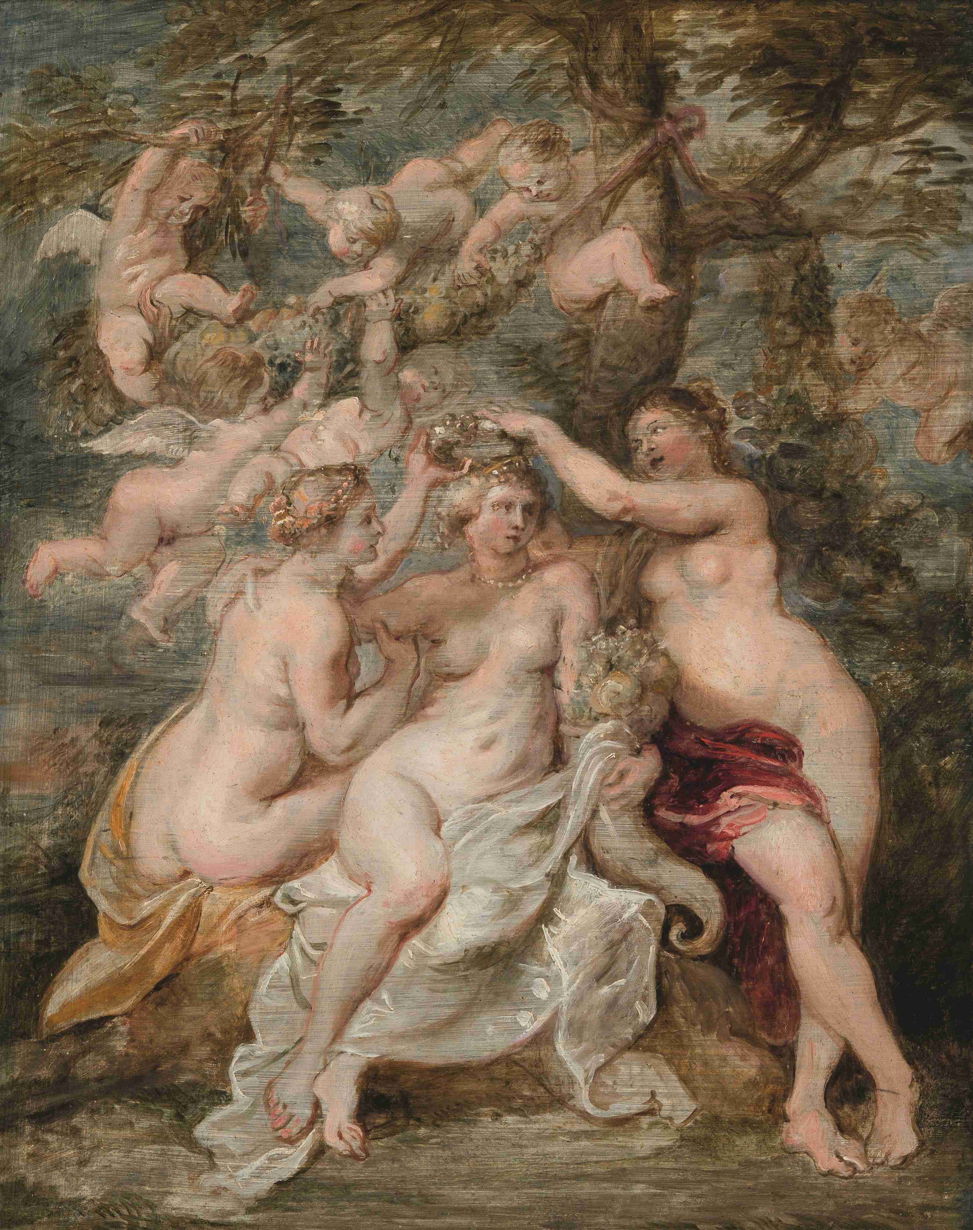 Peter Paul Rubens Le ninfe incoronano la dea dellabbondanza