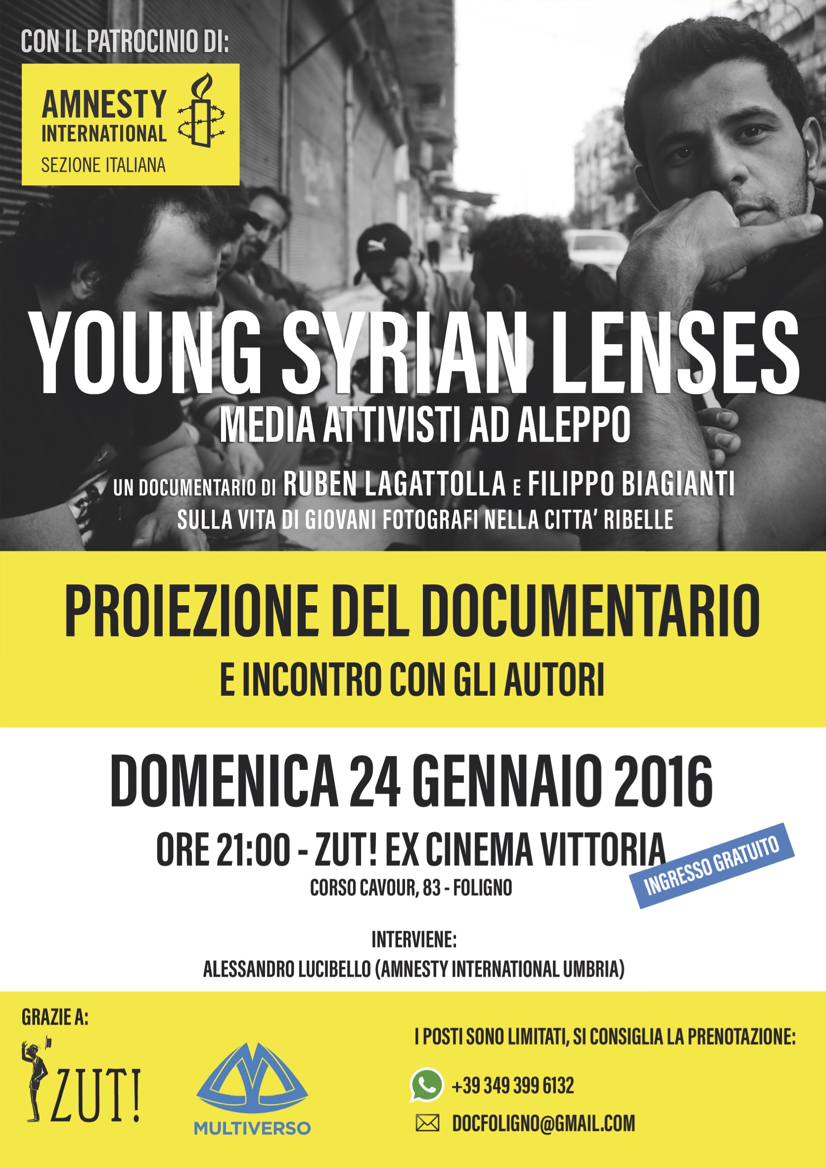 Locandina Young Syrian Lenses Foligno