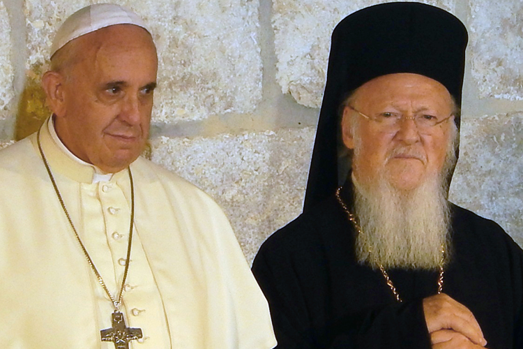 papa francesco e il patriarca bartolomeo