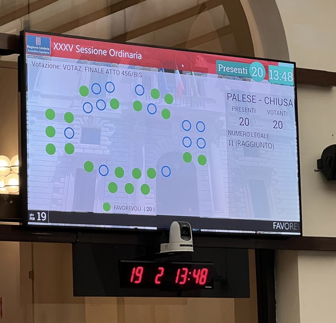 Consiglio regionale approvazione legge 1