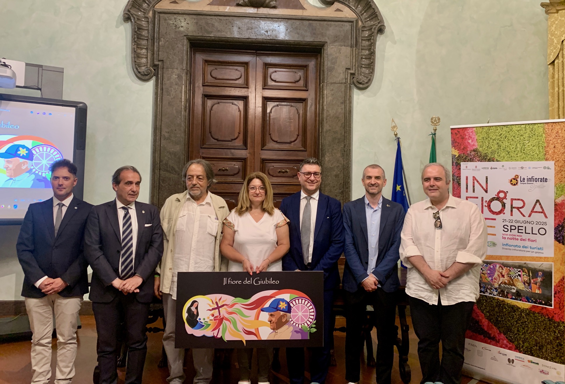 2025 06 12 Foto presentazione InfiorateSpello25 infiorata speciale giubileo