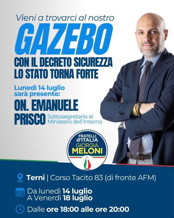 Gazebo Terni FdI
