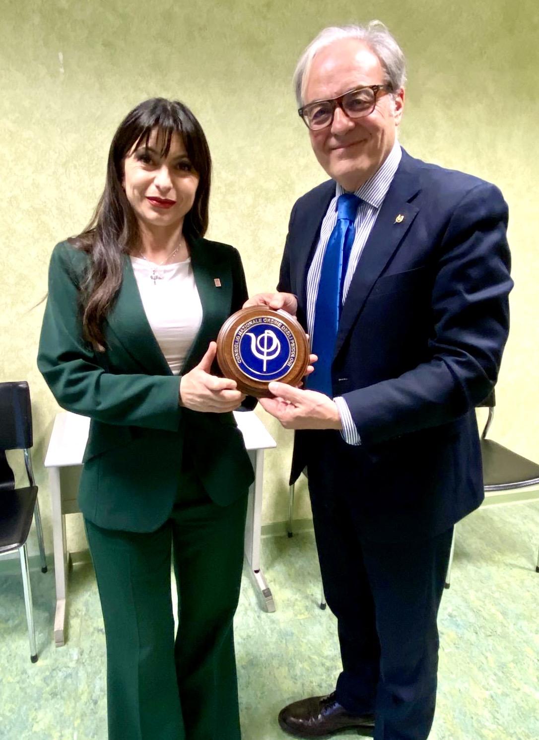 Presidente Regione Umbria Stefania Proietti e David Lazzari Presidente dellOrdine degli psicologi dellUmbria