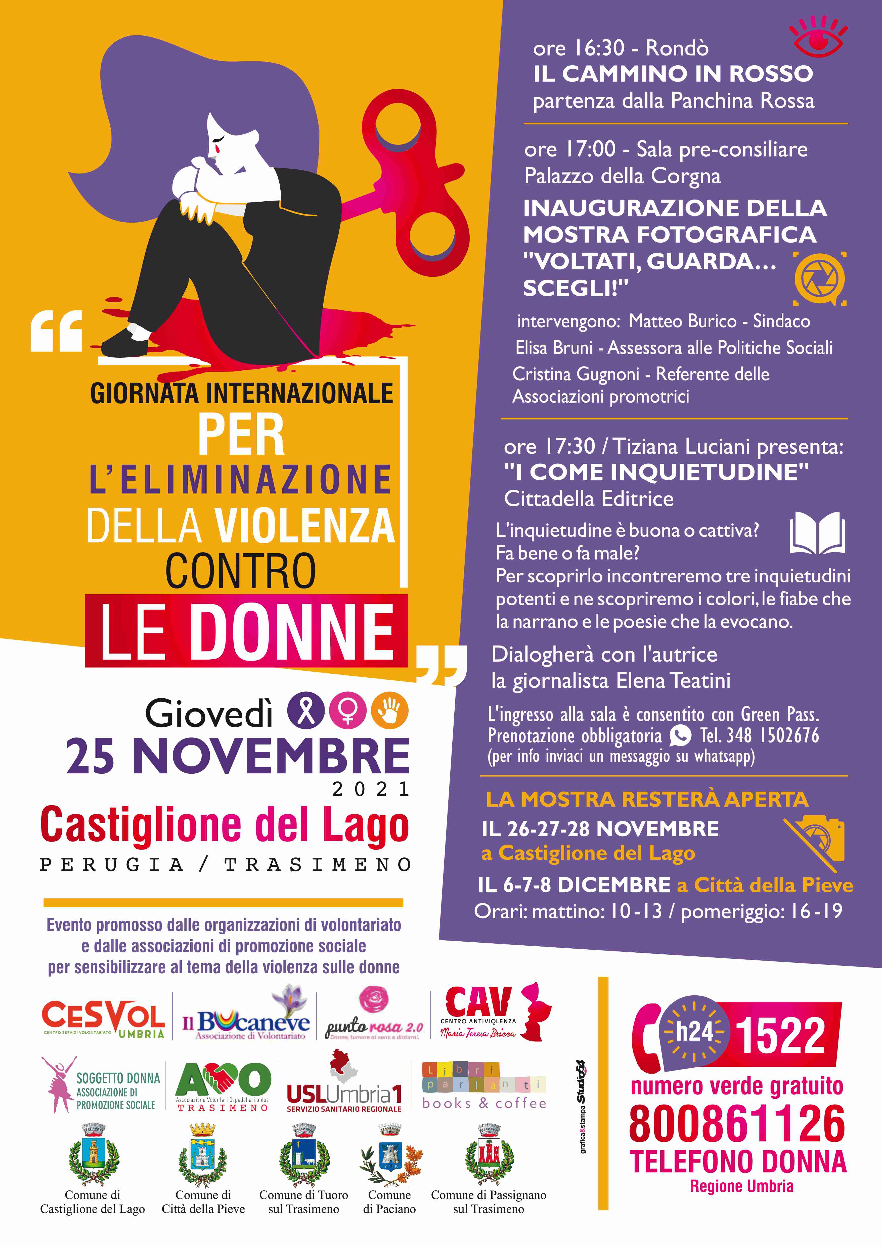 Giornata eliminazione violenza donne Castiglione Locandina 2