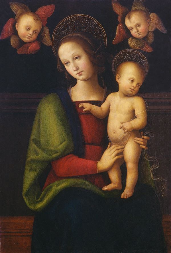 Pietro Vannucci detto il Perugino Madonna col Bambino e due cherubini 1
