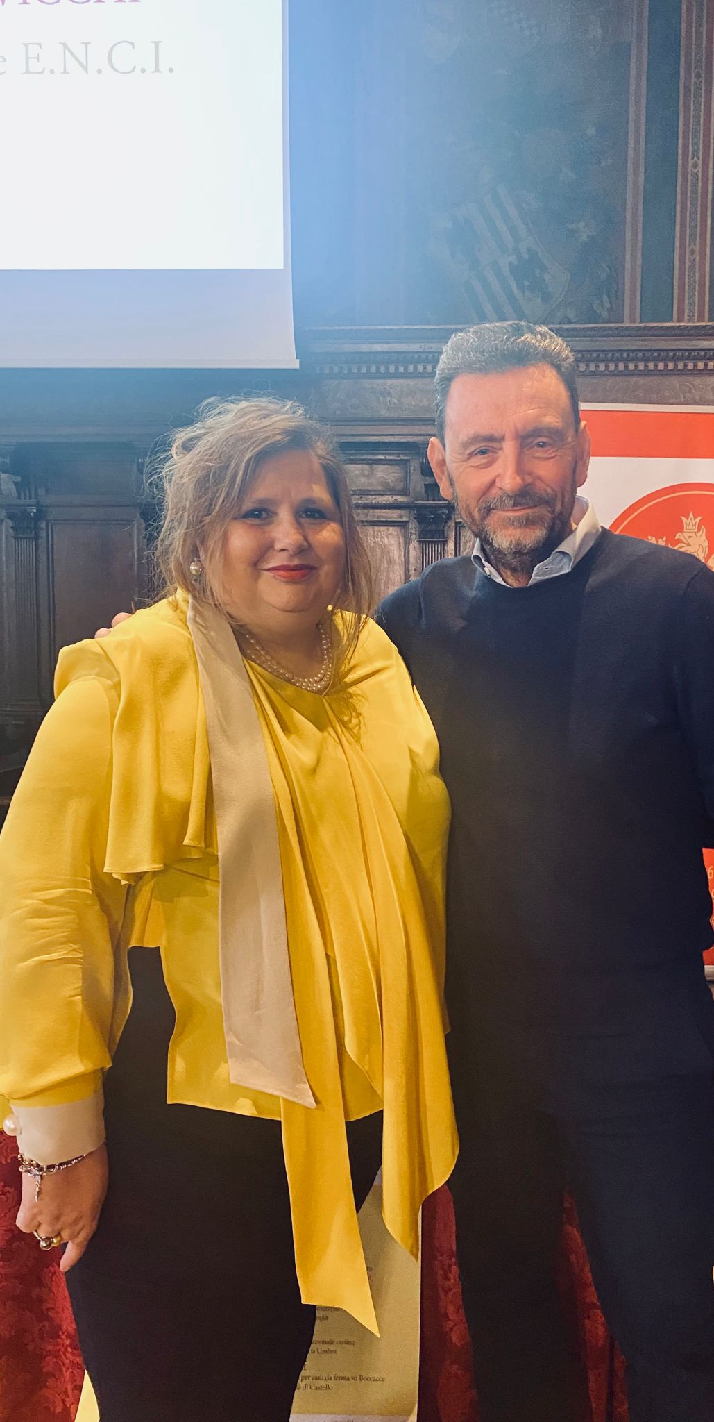 Presidente Enci Bruno Muto con Francesca Zampini