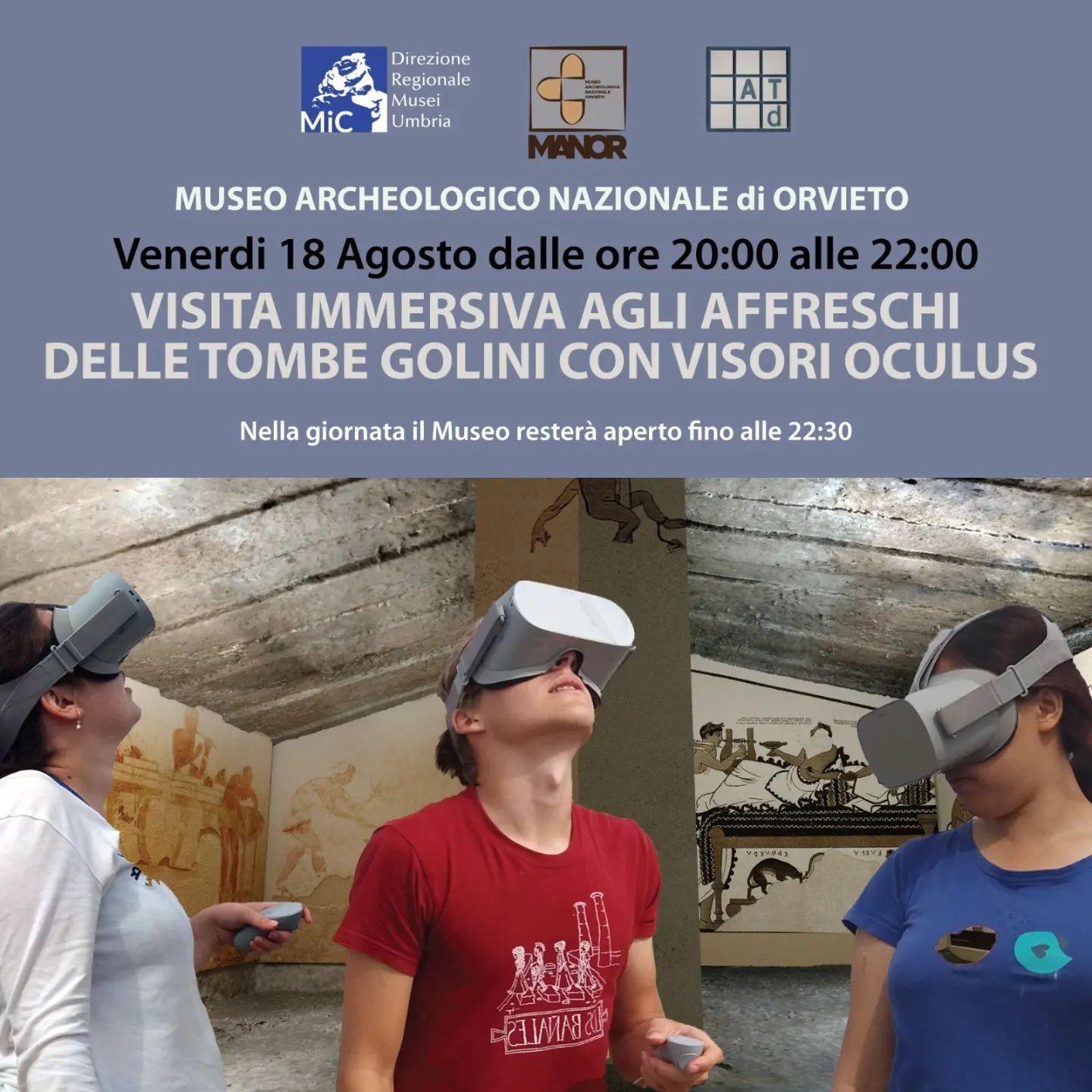 Visita immersiva in 3D delle tombe Golini al Museo archeologico nazionale di Orvieto