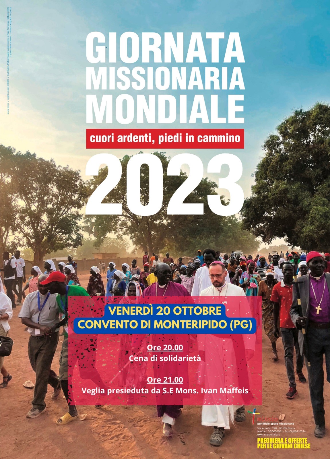 locandina giornata missionaria mondiale 2023 a perugia