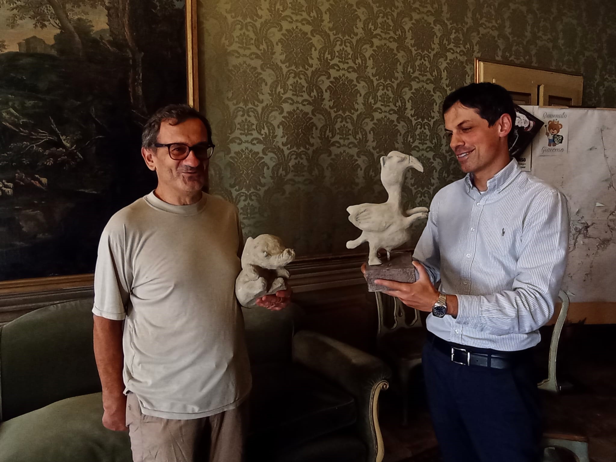 scultore Adriano Massettini incontra il sindaco Romizi 12 ottobre 2023 4 1