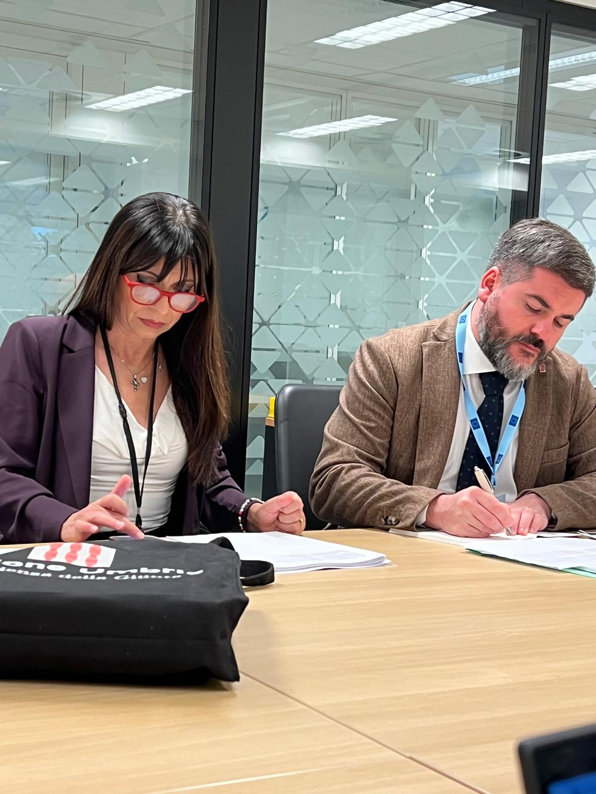 Presidente Regione Umbria Stefania Proietti Assessore regionale Thomas De Luca
