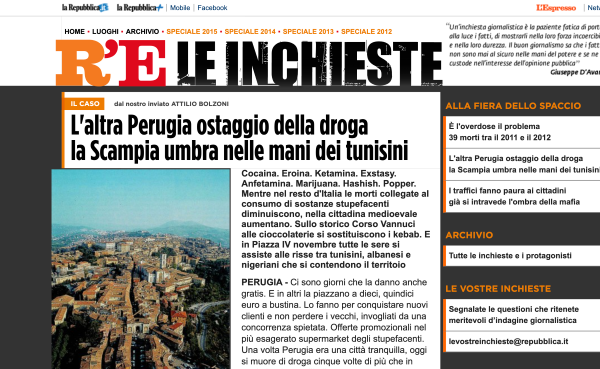 Screenshot articolo Repubblica