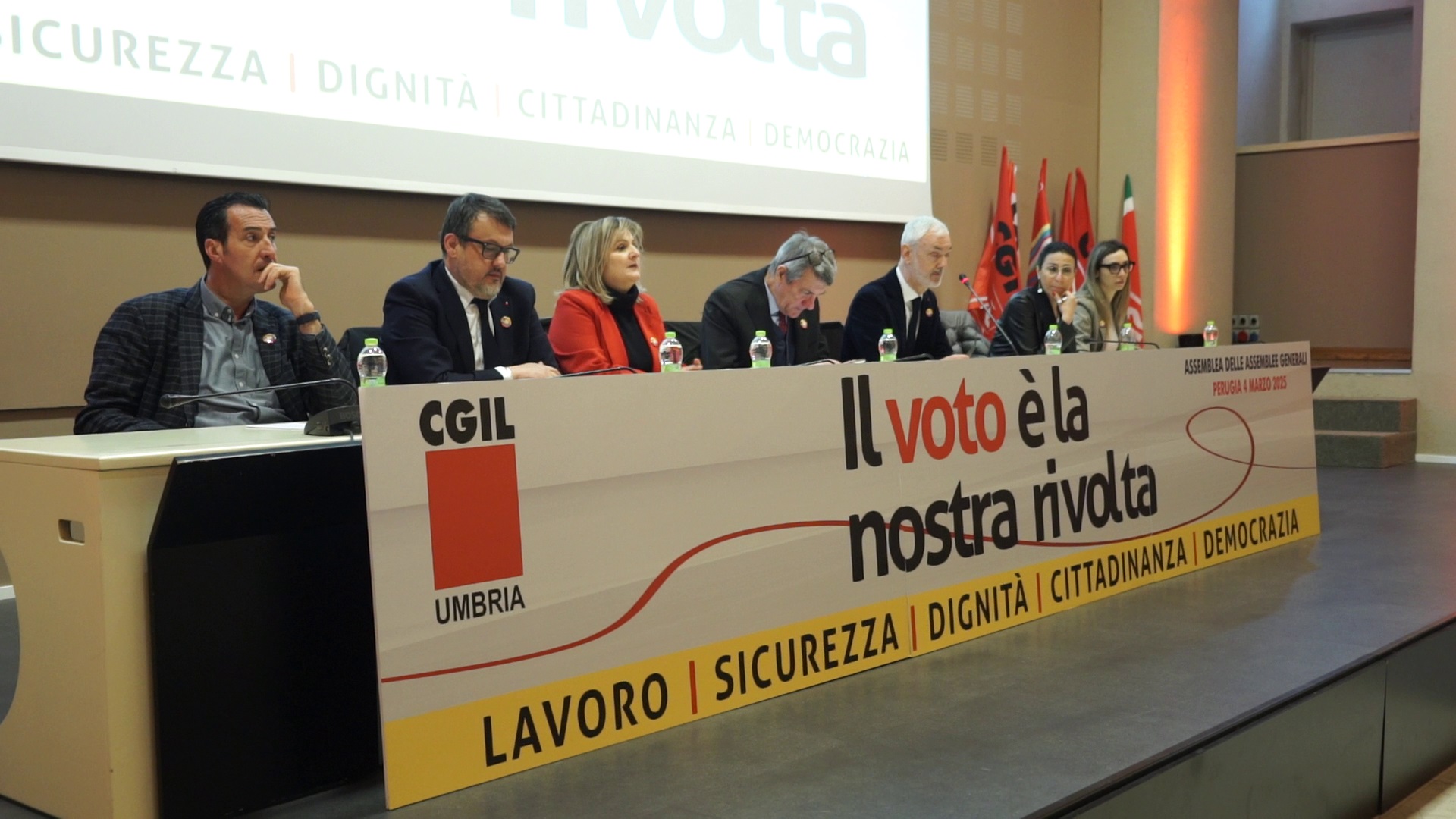 Cgil Umbria lancia la campagna referendaria Landini a Perugia 1