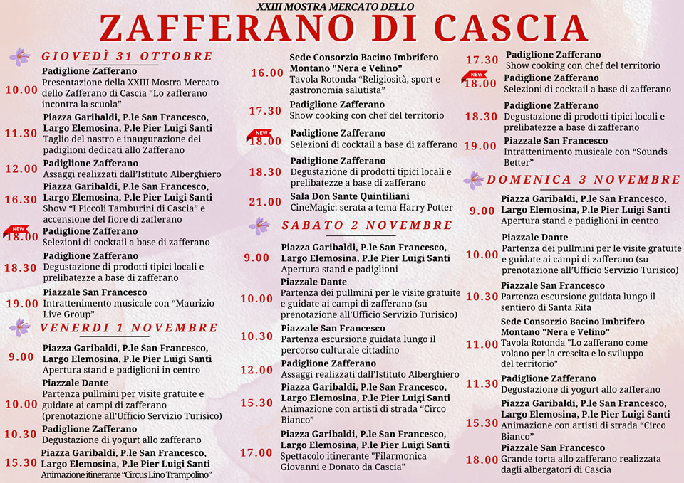 Programma zafferano di Cascia 1