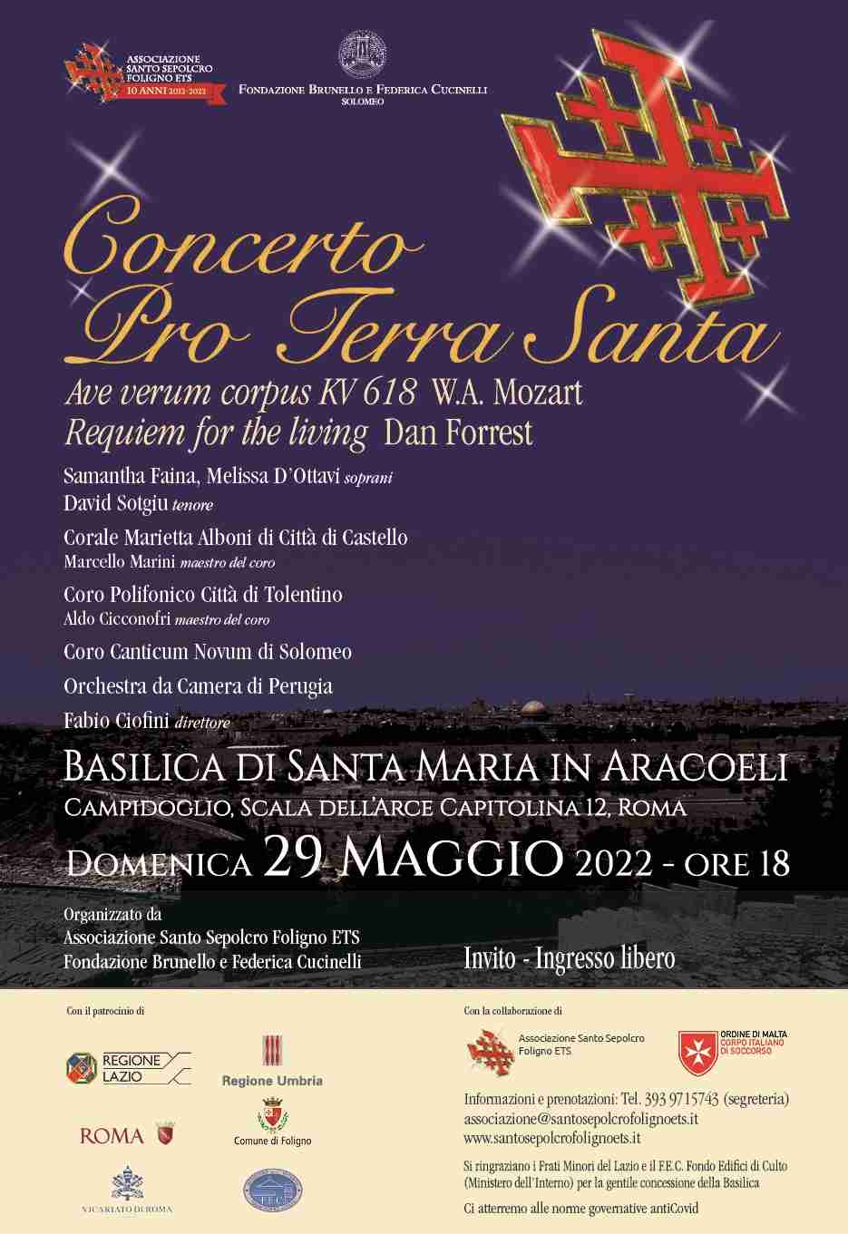 Concerto Aracoeli 2022 locandina 33x48