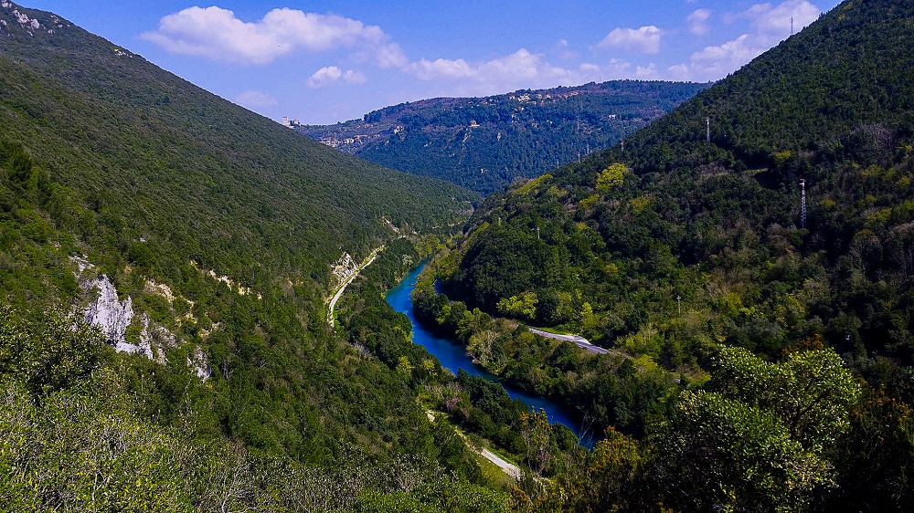 narni gole del nera dallalto