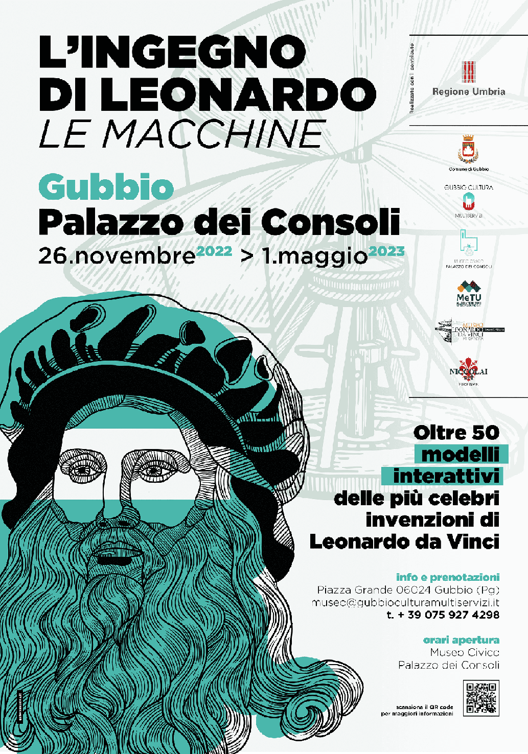 LOCANDINA Gubbio mostra Leonardo