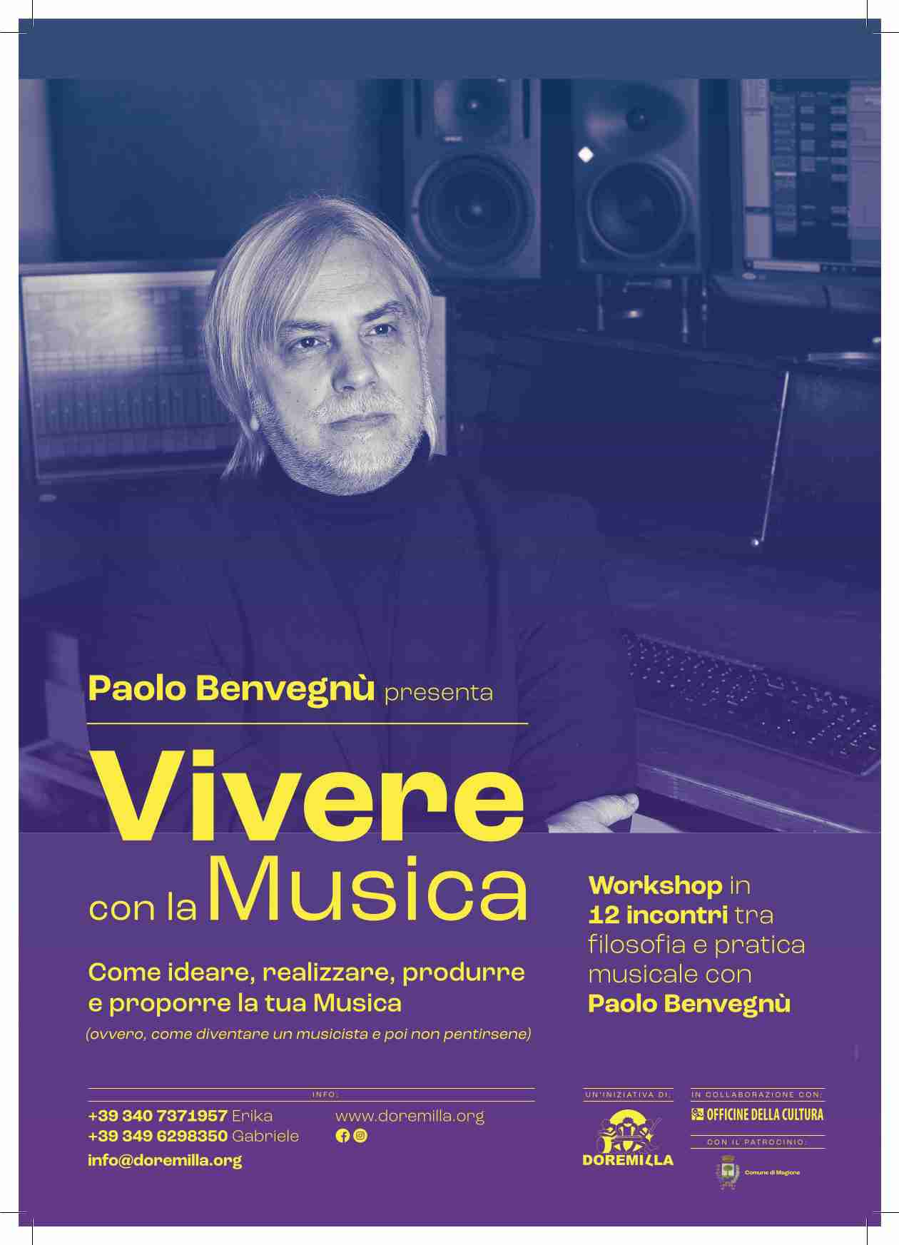 print A3 VIVERE CON LA MUSICA locandina 1