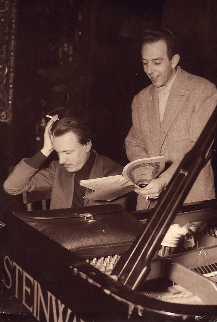 Arturo Benedetti Michelangeli con il direttore Ettore Gracis