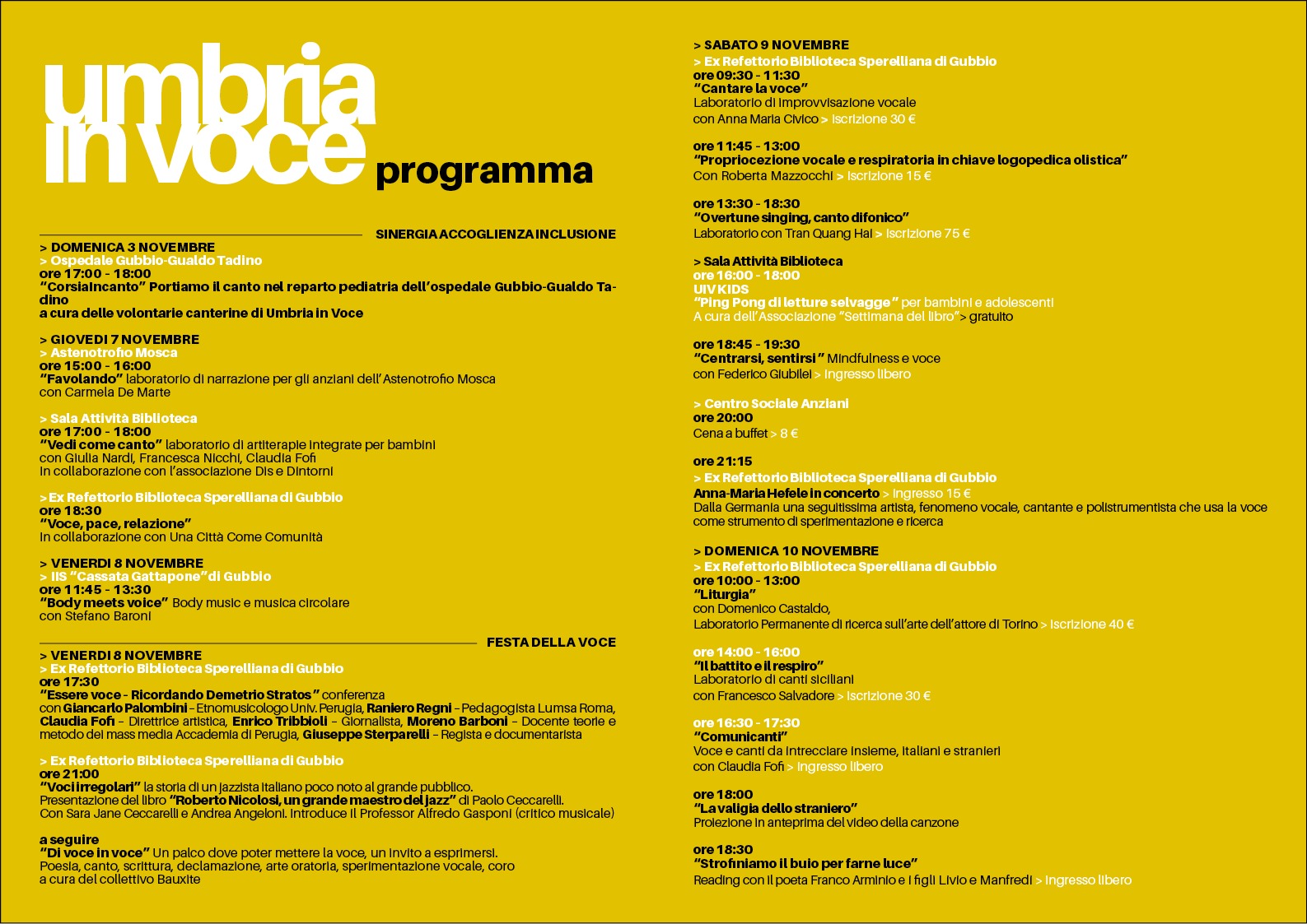 locandina programma festival