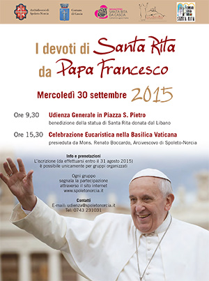 i devoti da Santa Rita da Papa Francesco