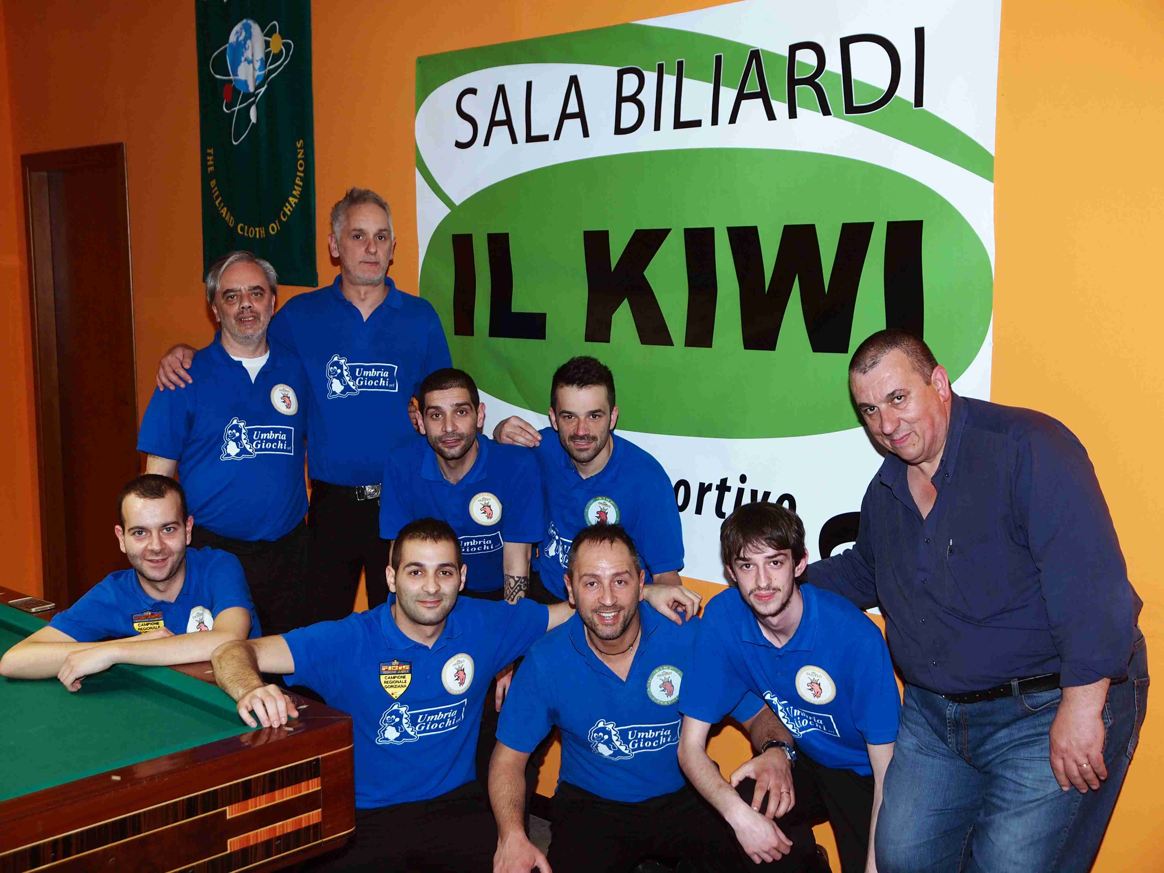 BILIARDO KIWI squadra campione regionale serie A 1