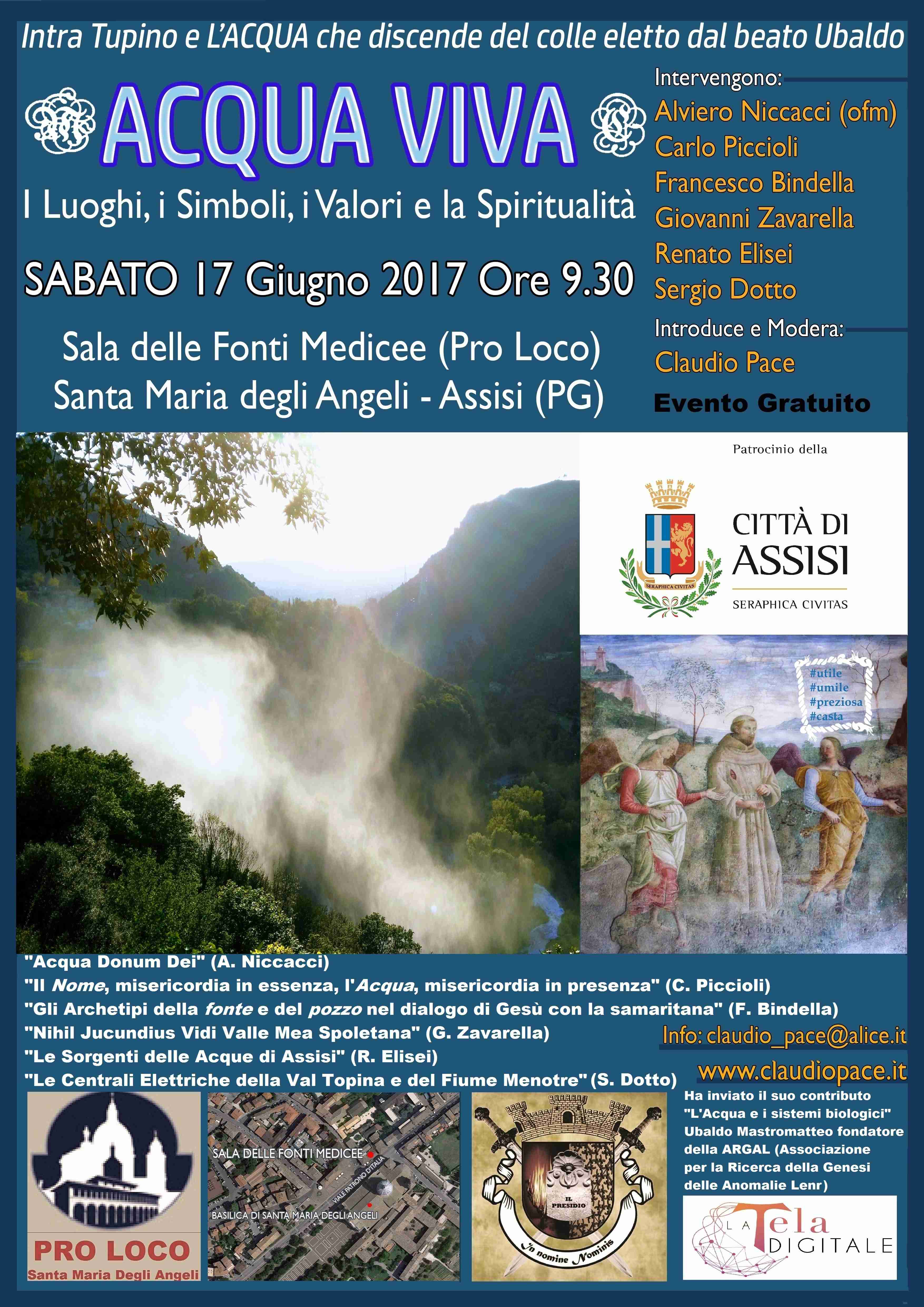 Evento Acqua Viva Sab 17 Giu 2017 9.30 PRO LOCO Santa Maria Degli Angeli