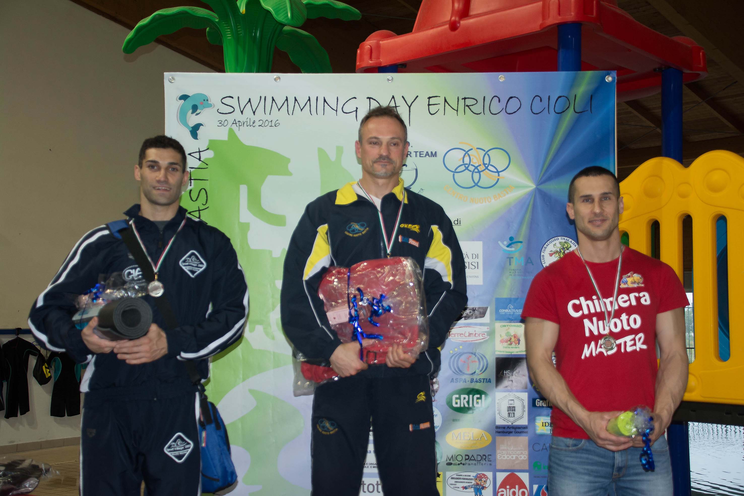 Nuoto Trofeo Bastia 2016 podio maschile gara Australiana