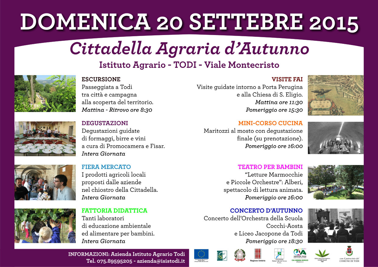 Todi Cittadella Agraria Autunno 20settembre2015 Programma generale
